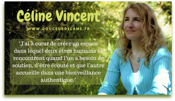 Céline Vincent Douceur de l'âme décryptage psychosomatique, relation d'aide