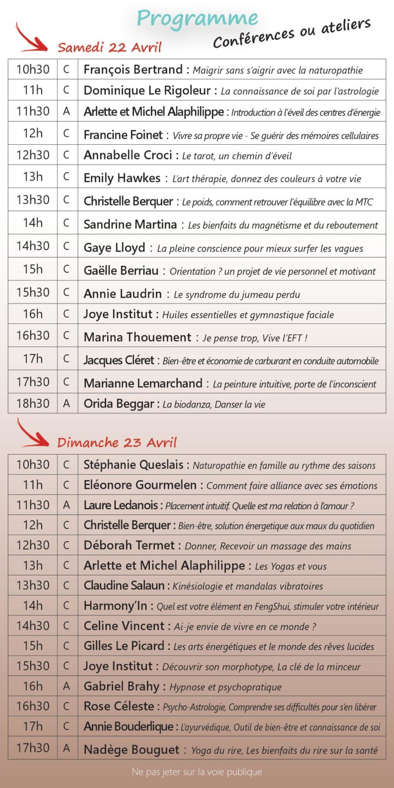 Salon Bien Etre Lantic 22 23 avril 2017